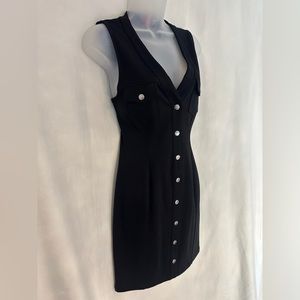 Guess, medium dress, black with button (snaps) detail